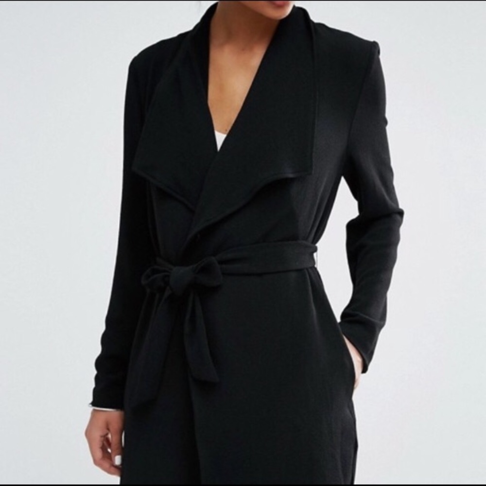 Vero Moda Jacket Belted Dark Blue Wrap Medium - Picture 8 of 8